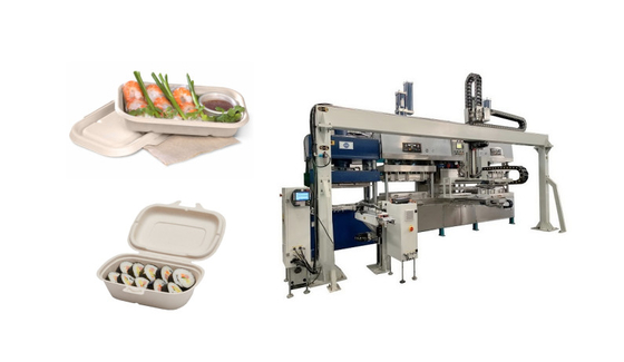 Máquina moldada polpa dos utensílios de mesa do Virgin do CE para a pressão molhada de Thermoforming