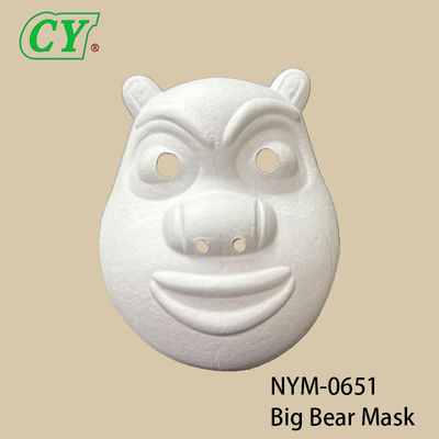 Máscaras de Animais DIY Brancas para o Halloween: Base moldada em polpa ecológica para desenho criativo e pintura com spray