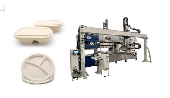 Bagaço automático da cana-de-açúcar para reduzir a polpa o fast food descartável sustentável Tray Machine