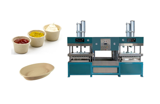 Máquina de moldagem de chapa de celulose eficiente 5000-7000pcs / hora Capacidade para recipiente de alimentos