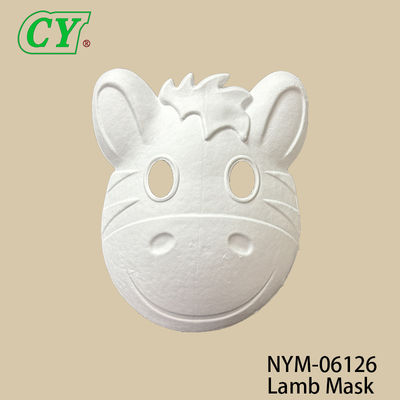 Máscara de animal moldada em polpa biodegradável e ecológica - personalizada e pulverizável para celebrações do Halloween