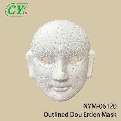 Máscaras de rosto branco DIY Mascaras faciais de festa Mascaras faciais de material de celulose Máscara de papel pintável para o Halloween