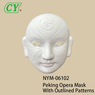 Papel Branco Mache Sorriso Pintado à Mão Rosto Cosplay Máscaras DIY Máscaras Venezianas Máscaras de Festa