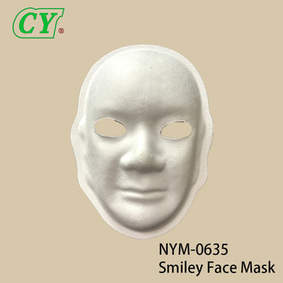 Papel Branco Mache Sorriso Pintado à Mão Rosto Cosplay Máscaras DIY Máscaras Venezianas Máscaras de Festa
