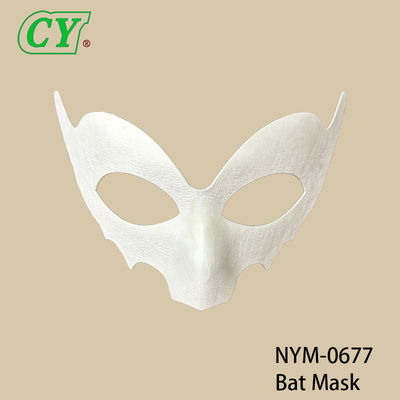 Máscara de raposa de embrião branco DIY para crianças, máscara de gato animal de polpa, pintura, grafite, máscara de meia face